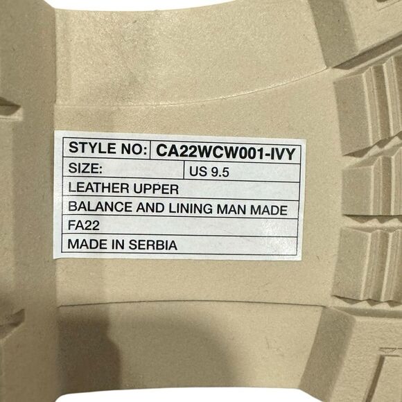 CALIA Peyton Leather Chelsea Lug Boots in Ivory - Picture 11 of 12